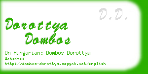 dorottya dombos business card